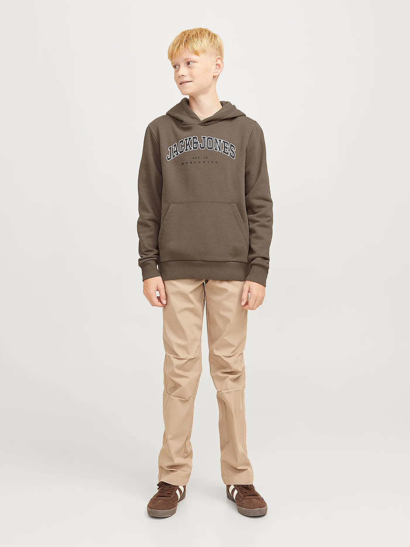 JACK & JONES | Jungen Kapuzensweater - Hoodie JJECALEB | braun
